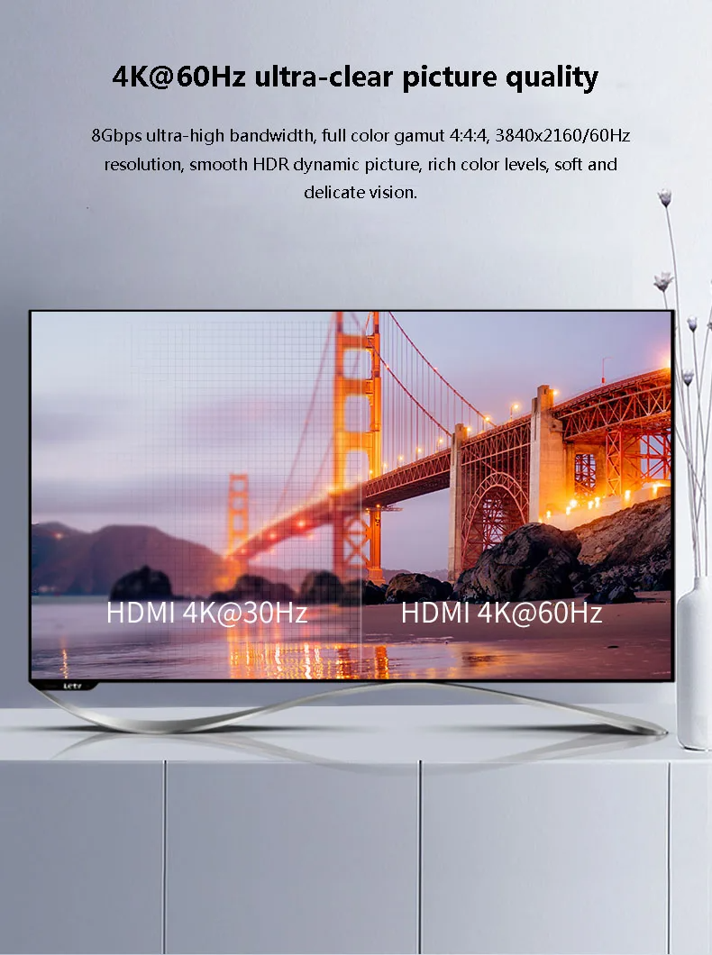 DTECH DT-7212 HDMI 2.0 Splitter, 4K@60Hz Resolution, 18Gbps Bandwidth, HDCP2.2, Intelligent EDID, Support HDR, Support EDID, 300m Transmission Distance, Silver | DT-7212