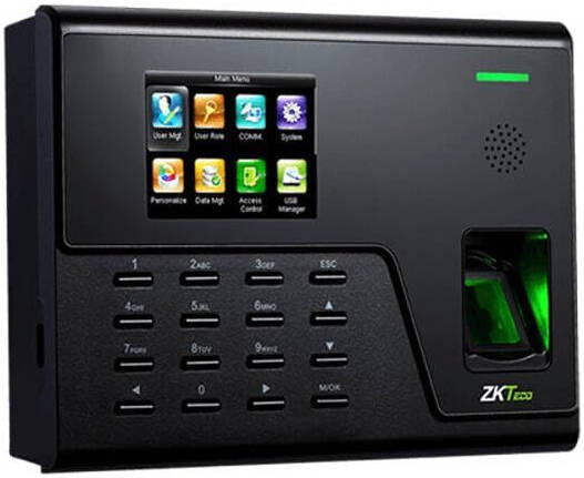 ZKTECO UA300 Pro Fingerprint Time & Attendance and Access Control Terminal, 2.8" Color Screen, TCP/IP, WIFI And USB Host Port, With Wi-Fi, Black | UA300-PRO