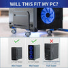 Newstar 91-CPB4 CPU Stand, Fits 4.7" To 8.2" Wide PC's, Compatible with ATX Mini & Mid Tower, 2 Locking Wheels, 2 Caster Wheels, Heavy Duty Metal, Ventilated, Black | 91-CPB4