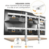 Newstar 91-LDT38C06 Six Screen Monitor Arm, Fits 17″ to 32″ Monitor, 8kg (Each) Max Weight, Individual VESA Plate Height Adjustment, Cable Management, Sliding Horizontal Bar, White | 91-LDT38C06
