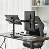 Newstar 91-LDT12T024N Dual Monitor Mount, Fits 13" to 32" Screens, Up to 8kg Max Weight Capacity, Detachable VESA Plate, Adjustable, Tilt&Swivel, Arm Extension, Screen Rotation, Black | 91-LDT12T024N
