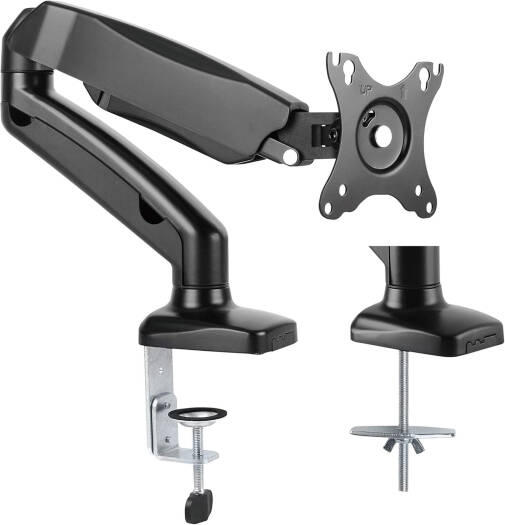 Newstar 91-LDT13C012E Monitor Arm, 17"-32" Curved Monitor, Up to 9kg Max Weight Capacity, Cable Management, 360° Rotary VESA Plate, Spring-Assisted Mechanism, Black | 91-LDT13C012E
