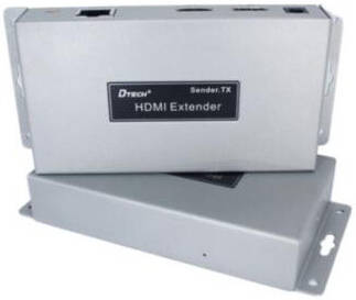 DTECH DT-7084 (GS) HDMI Cascade Extender, Signal 3dB Gain, 4K@60Hz Resolution, Anti-Lightning, Dust-Proof, Anti-Static, Up To 60 Meters, Silver | DT-7084 (GS)