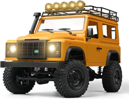 Azeon MN Model MN98 1/12 4WD Rock Crawler Off-road RC Climbing RC Cars, 280 Brushed Motor, Proportional Throttle & Steering, LED Light Function, Approach Angle 59°, Yellow | MN98