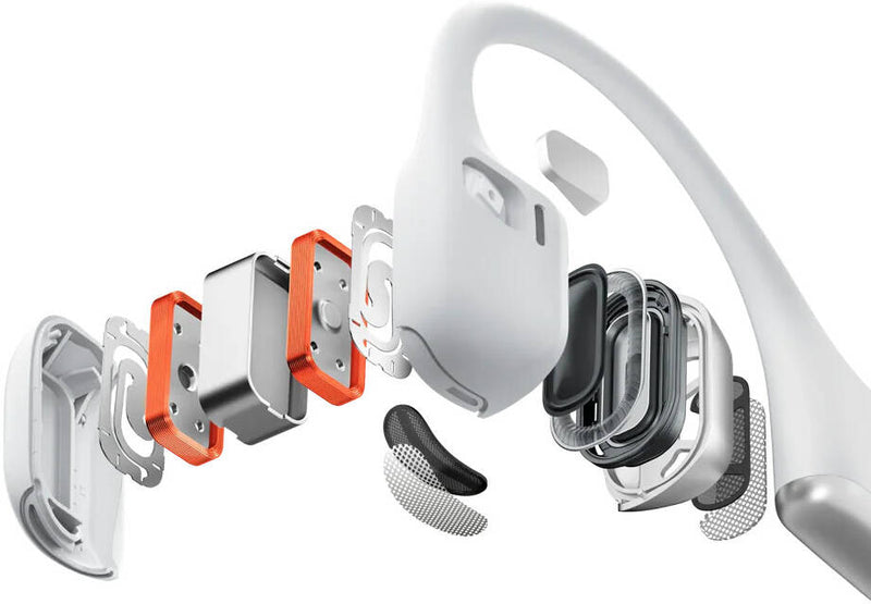 Shokz OpenRun Pro 2 Wireless Headphones, Bluetooth 5.3, Bone Conduction Technology, 12 Hours Battery Life, 101.3 dB Sensitivity, 150mAh Battery Capacity, Silver | 810160662891