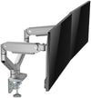 Newstar Dual Monitors Premium Aluminum Spring-Assisted Monitor Arm, Fits 17" to 32" Screens, 10kg Max Weight Capacity, Built-in Spring Tension, Cable Management, Detachable VESA, Silver | 91-LDT53C024