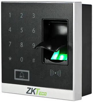 ZKTeco X8-BT Fingerprint and RFID Cards Terminal, 500 Fingerprint Capacity, SilkID Sensor, Bluetooth, 3rd Party Electric Lock, Door Sensor, Exit Button, Alarm, Doorbell | X8-BT