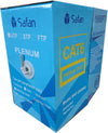 Safan UTP CAT6 Ethernet Cable, 0.96±0.1mm Insulation Diameter, HDPE Insulation Material, Cross+Nylon Wire, 5.9±0.2mm PVC Cable Diameter, 24 AWG Conductors, 305 Meters Length, Gray | SAF-24AWG