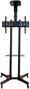 Newstar FS-601T TV Cart, Supports 32″ to 75" Flat & Curved TV's, Up to 50kg Max Weight Capacity, 600x400 VESA, 360° Rotating Casters, Black | FS-601T