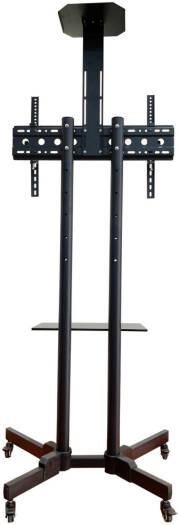 Newstar FS-601T TV Cart, Supports 32″ to 75" Flat & Curved TV's, Up to 50kg Max Weight Capacity, 600x400 VESA, 360° Rotating Casters, Black | FS-601T