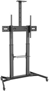 Newstar Large Screen Telescopic Height Adjustable Steel TV Cart, For 60"-100" Screen Sizes, Up to 100kg Weight Capacity, Powder Coating, Caster Wheels, Steel + Plastic Materials, Black | 91-TTL03610TW