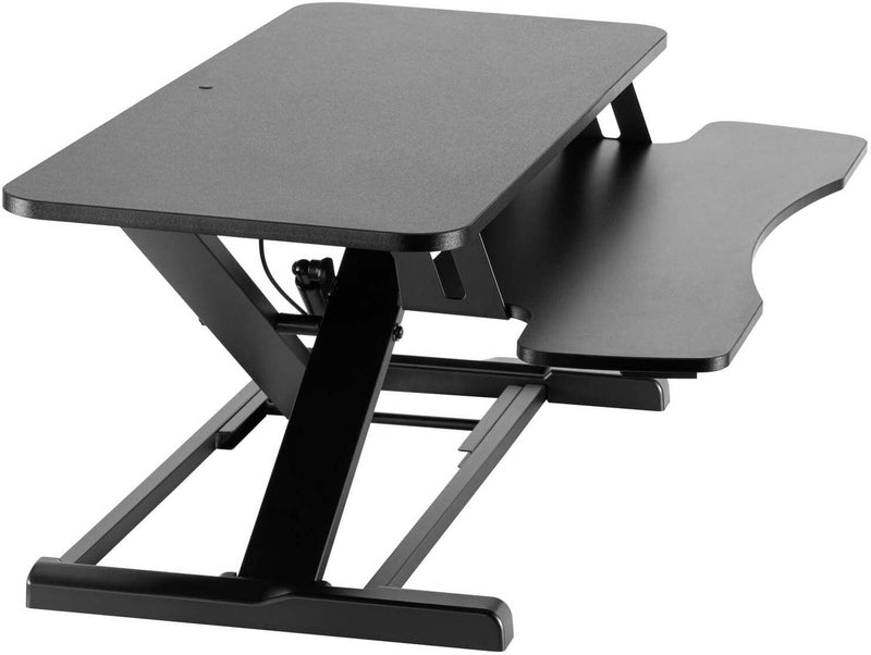 NEWSTAR Standing Desk Converter, Adjustable Sit to Stand Desk Riser, (90 x40 cm) - Durable Steel Frame, Up to 15 Kg Load Capacity, Custom Comfort Settings - Black | 91-DWS3402N