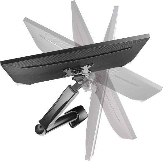 Newstar 91-LDT13C012E Monitor Arm, 17"-32" Curved Monitor, Up to 9kg Max Weight Capacity, Cable Management, 360° Rotary VESA Plate, Spring-Assisted Mechanism, Black | 91-LDT13C012E
