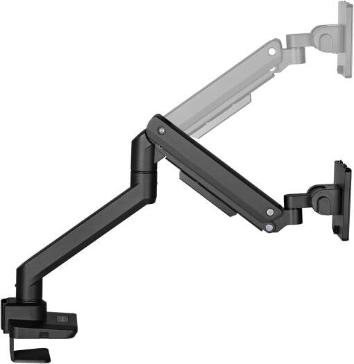 Newstar 91-LDT69C012 Counterbalance Monitor Arm, Fits 17" to 49" Flat & Curved Monitor, Up to 20kg Max Weight Capacity, 75x75 & 100x100 VESA, Tilt, Swivel, Screen Rotation, Black | 91-LDT69C012