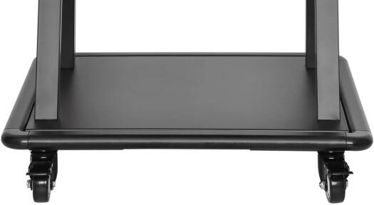 Newstar 91-T1035M Ultra-Heavy Duty Steel Mobile TV Stand, Supports 37" to 100" TV, Up to 150kg Max Weight Capacity, Heavy-Duty Casters with Locking Mechanism, Support Shelf, Black | 91-T1035M