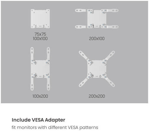 Newstar 91-LDT92C012 Monitor Arm, Fits 24" to 57" Monitor, Up to 27kg Max Weight Load Capacity, Detachable VESA Plate, Built-in Spring Tension Mechanism, 180° Rotation Stop, White | 91-LDT92C012
