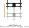 Newstar FS44-46TW TV Cart, Supports 37" to 86" TV, Up to 50kg Max Weight Capacity, Height Adjustable Equipment Shelf, 4 Casters with Lock, D-Ring Handle, Toolless Tilt, Silver/Black | FS44-46TW
