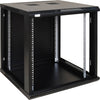 12U 600x600 Wall Mount Rack Cabinet, Tempered Glass Front Door, Loading Capacity of Up to 70kg, Fan Hole on Top Cover, Black