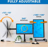 Newstar 91-LDT07C036 Triple Monitor Arm, Fits 13'' to 27'' Screen, 8kg (Each) Max Weight Capacity, Clamp & Grommet, Fully Adjustable, 75x75 & 100x100 VESA, Black | 91-LDT07C036