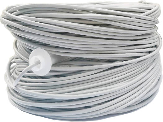 Safan UTP CAT6 Ethernet Cable, 0.96±0.1mm Insulation Diameter, HDPE Insulation Material, Cross+Nylon Wire, 5.9±0.2mm PVC Cable Diameter, 24 AWG Conductors, 305 Meters Length, Gray | SAF-24AWG