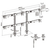 Newstar 91-LDT38C06 Six Screen Monitor Arm, Fits 17″ to 32″ Monitor, 8kg (Each) Max Weight, Individual VESA Plate Height Adjustment, Cable Management, Sliding Horizontal Bar, White | 91-LDT38C06