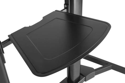 Newstar Large Screen Telescopic Height Adjustable Steel TV Cart, For 60"-100" Screen Sizes, Up to 100kg Weight Capacity, Powder Coating, Caster Wheels, Steel + Plastic Materials, Black | 91-TTL03610TW