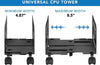 Newstar 91-CPB4 CPU Stand, Fits 4.7" To 8.2" Wide PC's, Compatible with ATX Mini & Mid Tower, 2 Locking Wheels, 2 Caster Wheels, Heavy Duty Metal, Ventilated, Black | 91-CPB4