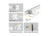 Newstar 91-LDT38C04 Quad Monitor Arm, Fits 17″ to 32″ Screens, 8kg Max Weight, Free-Tilt, Individual VESA Plate Height Adjustment, Cable Management, 360° Rotary VESA Plate, White | 91-LDT38C04