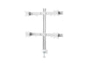 Newstar 91-LDT38C04 Quad Monitor Arm, Fits 17″ to 32″ Screens, 8kg Max Weight, Free-Tilt, Individual VESA Plate Height Adjustment, Cable Management, 360° Rotary VESA Plate, White | 91-LDT38C04