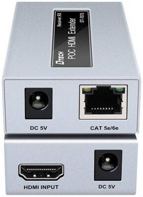 DTECH DT-7073 HDMI Single Cable Extender, 1080P @ 60hz Resolution, 225MHz Bandwidth, Up To 50 Meters Transmission Distance, Silver | DT-7073