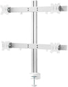 Newstar 91-LDT38C04 Quad Monitor Arm, Fits 17″ to 32″ Screens, 8kg Max Weight, Free-Tilt, Individual VESA Plate Height Adjustment, Cable Management, 360° Rotary VESA Plate, White | 91-LDT38C04