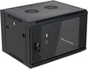 Azeon 6U 600 x 450 Wall Mount Rack Cabinet, With Fan and Shelf, 600 x 450mm Size, 1.2mm Thick SPCC, Strong Structure, Black | 6U-600X450