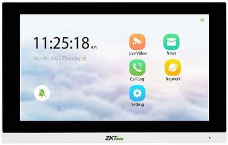 ZKTeco VT07-B01 Smart IP Video Intercom/Indoor Monitor With 7 LCD Touch Screen,RJ45 Port & Support upto 128GB micro TF card