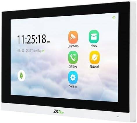 ZKTeco VT07-B01 Smart IP Video Intercom/Indoor Monitor With 7 LCD Touch Screen,RJ45 Port & Support upto 128GB micro TF card