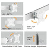 Newstar 91-LDT38C06 Six Screen Monitor Arm, Fits 17″ to 32″ Monitor, 8kg (Each) Max Weight, Individual VESA Plate Height Adjustment, Cable Management, Sliding Horizontal Bar, White | 91-LDT38C06