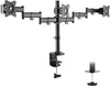 Newstar 91-LDT07C036 Triple Monitor Arm, Fits 13'' to 27'' Screen, 8kg (Each) Max Weight Capacity, Clamp & Grommet, Fully Adjustable, 75x75 & 100x100 VESA, Black | 91-LDT07C036