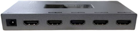 DTECH DT-7214GS HDMI Splitter, 4K@50/60Hz Resolution, 18Gbps Bandwidth, 600Mhz 6G TMDS Clock Rate, 4 Port, HDMI 2.0, HDCP2.2, Silver | DT-7214GS
