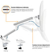 Newstar 91-LDT68C012 NEO Slim Mechanical Spring Monitor Arm, Fits 17" to 32" Monitor, Up to 9kg Max Weight Capacity, 75x75 & 100x100 VESA, 180° Rotation Stop, Cable Management, White | 91-LDT68C012